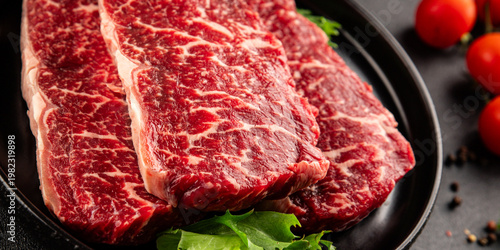 Photos Raw beef steak marbled meat veal tasty snack fresh delicious gourmet food backgr