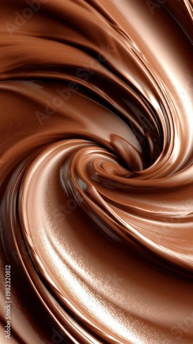 Silky Swirls of Rich Chocolate Mixture