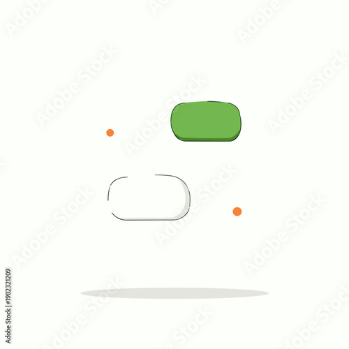 Minimalist 3D Puffy UI Buttons and Interface Elements