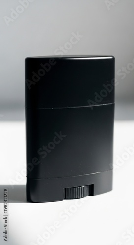 Sleek Matte Black Deodorant Stick Mockup on a Clean White Background