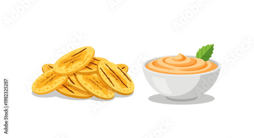 onion rings and dipping sauce