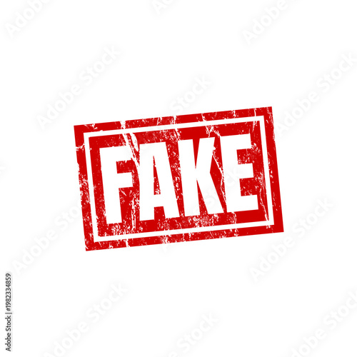 Fake rubber stamp with grunge effect - vector illustration