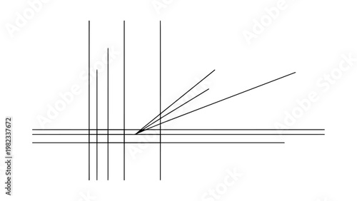 A graph with intersecting lines