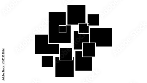 A cluster of gray squares