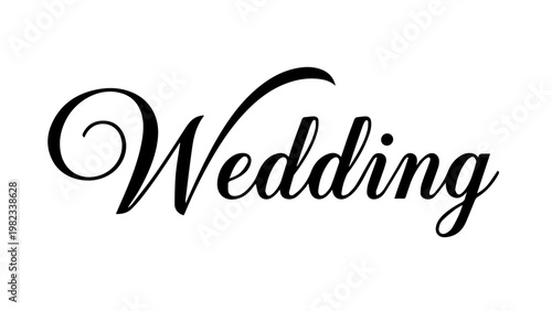 Elegant wedding typography on for invitations and decor