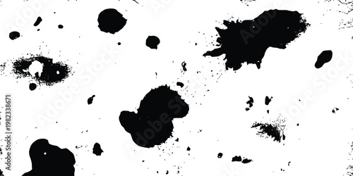 фотографія Abstract ink blot grunge texture with paint stain splatter marks distressed over