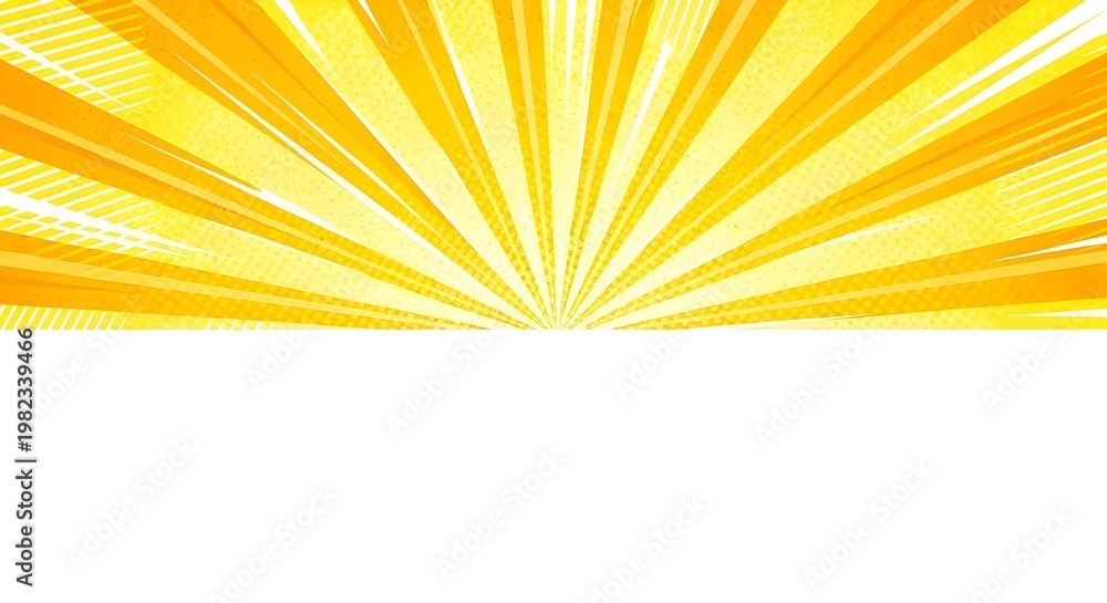 Obraz premium Radiant Yellow Sunburst Background with Copy Space