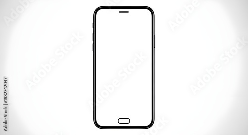 blank modern smartphone mockup on neutral gradient background for app design