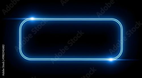 glowing blue neon smartphone outline on black background minimal tech concept