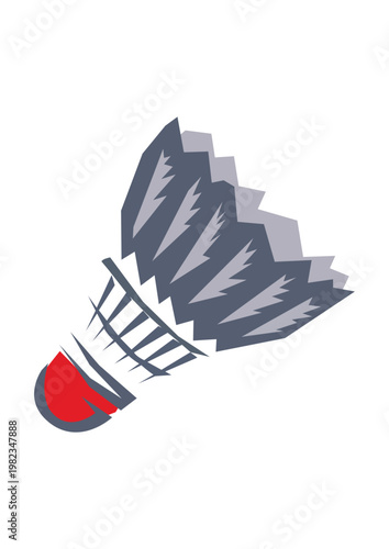 Stylized Badminton Shuttlecock Illustration