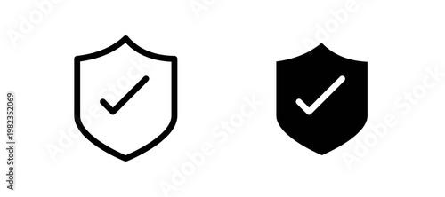 Security icon in black color for website or app.