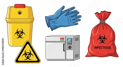 Medical waste disposal and safety equipment for infection control