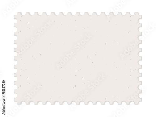 Cuadro en lienzo Minimalist vector postage blank stamp template with grainy paper background for