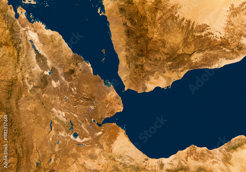 Cuadro en lienzo Bab al-Mandab Strait, Gulf of Aden, Red Sea, Arabian Peninsula, Djibouti, Eritre