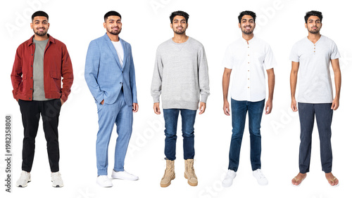 PNG Diverse casual and formal outfits on transparent background