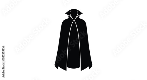 Dark figure in a cape and hood a dramatic silhouette