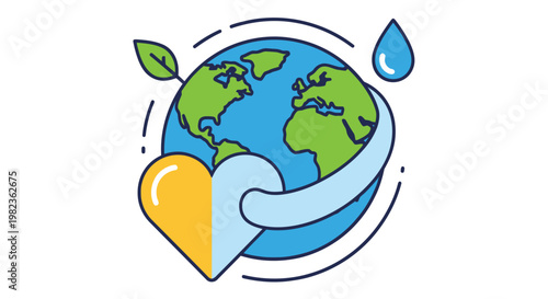 Protecting the earth a colorful illustration of global care and environmental awareness