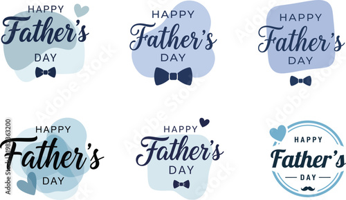 Happy father's day watercolor designs a collection of festive greetings