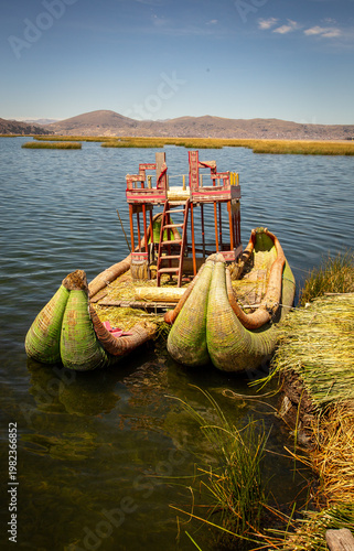 Tradition boat on Lake Titicaca