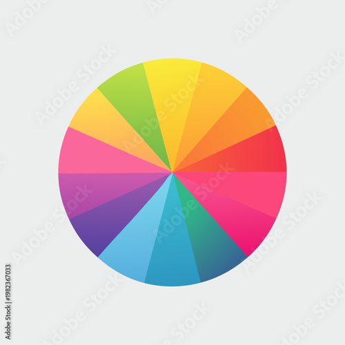 Colorful Circle with Vibrant Rainbow Segments.