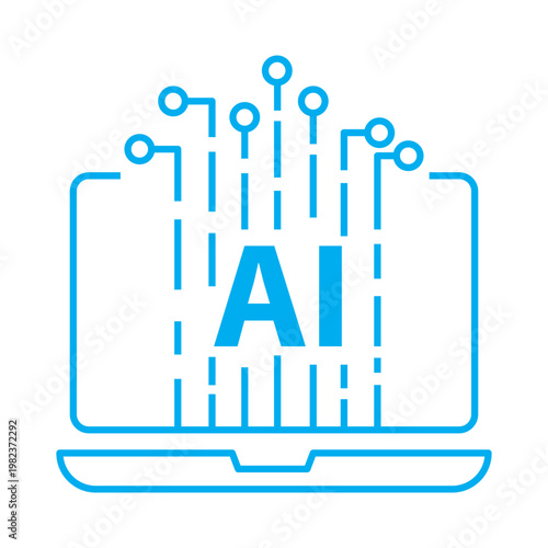 Set of AI icons. Artificial intelligence Vector illustration Web Icon Collection.