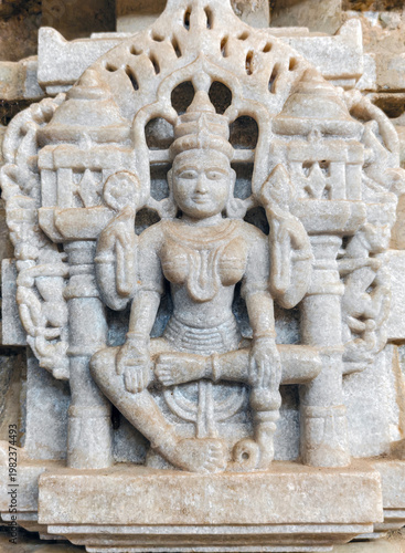 Ranakpur Jain Temple in Rajasthan, built in the 15th century and dedicated to Adinatha, is famed for its marble design, 1,444 unique pillars, symmetry, and serene spiritual ambiance.