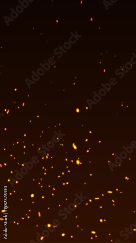 Fire flakes and bonfire background, Floating fire flame sparks particles on transparent background video, Fire particles moving fast with the wind, Hot burning fire sparks and ashes motion,