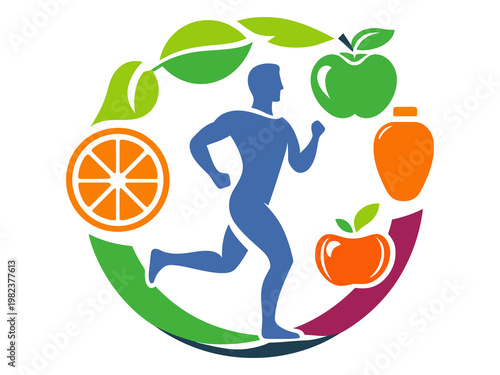 Healthy Lifestyle Yoga Line Art: Mindful Wellness Icon, Holistic Health Symbol, Minimalist Meditation Graphic, Professional Self-Care Illustration