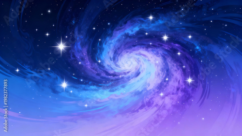 Galaxy with stars and nebula