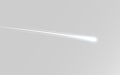 Falling star or meteor effect with glowing head and long trail png