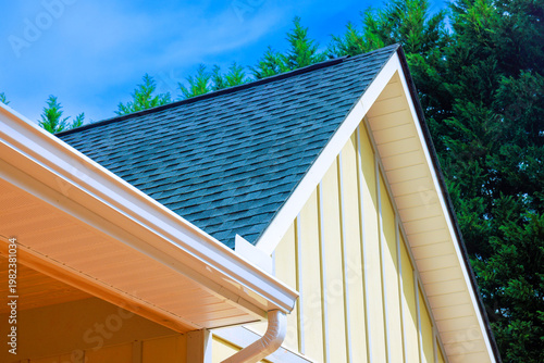 Εκτύπωση καμβά Roof design structure of house located under works process