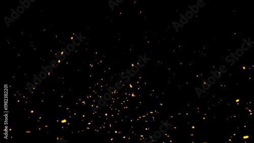 Fire particles moving fast with the wind, Fire flakes and bonfire background, Floating fire flame sparks particles on transparent background video, Hot burning fire sparks and ashes motion,