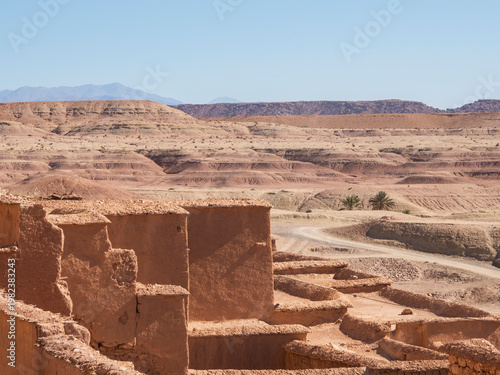The fortress Ait Ben Haddou, ksar , the ancient fortress is the Unesco heritage site, Morocco.