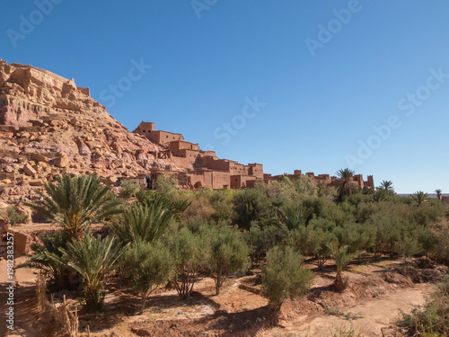The fortress Ait Ben Haddou, ksar , the ancient fortress is the Unesco heritage site, Morocco.
