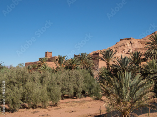 The fortress Ait Ben Haddou, ksar , the ancient fortress is the Unesco heritage site, Morocco.
