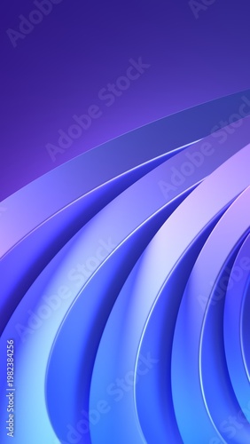 Abstract minimalist background design, vertical 3d render