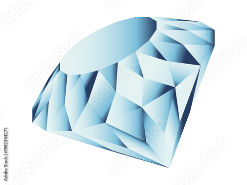 Elegant gemstone, gradient diamond.