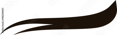 Swoosh Text Tail Curve Lineart