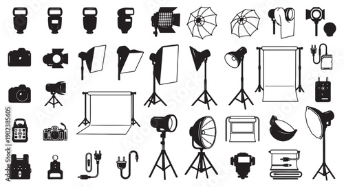 Studio Photography Equipment Set With Cameras, Lights, Backdrops and Accessories for Photo Shoots