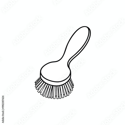 Cleaning Brush with Sturdy Handle Durable Scrubbing Tool for Household Use