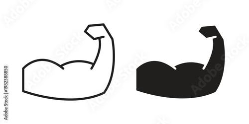 Arm icon pack on white background. logotype graphic design