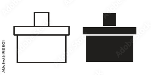 Ballot Vote Box Icon pack on white background. logotype graphic design