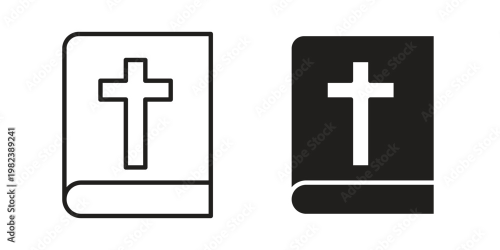 Obraz premium Bible icon pack on white background. logotype graphic design