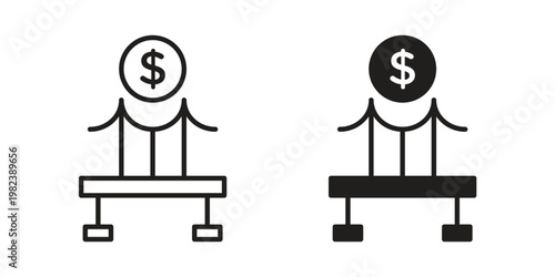 Bridging loan icon pack on white background. logotype graphic design