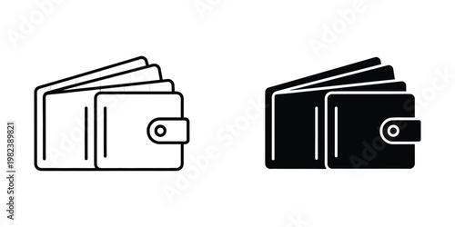Comparison of a traditional wallet and a sleek modern wallet design