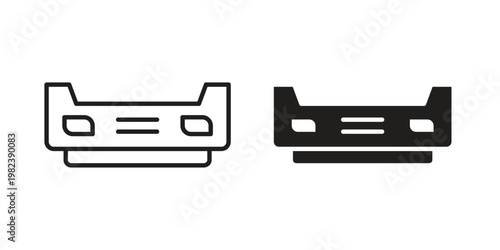 Car bumper icon pack on white background. logotype graphic design