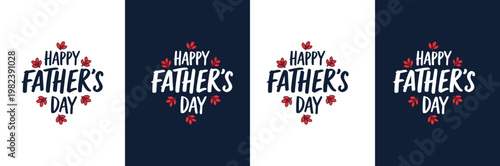 Happy father's day festive watercolor designs for celebrating dad family