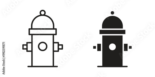 Fire hydrant icon pack on white background. logotype graphic design