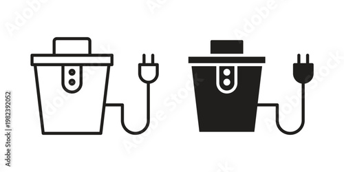 Garbage disposal icon pack on white background. logotype graphic design