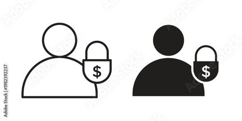 Guarantor icon pack on white background. logotype graphic design